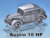 1:100 Scale - Austin 10HP - Staff Car